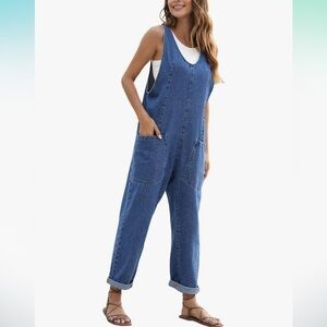 Free People look alike denim overalls